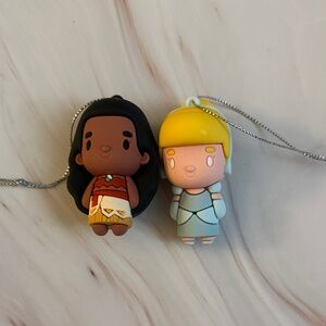 Disney Moana and Cinderella Ornaments